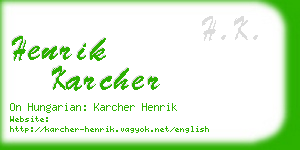 henrik karcher business card